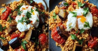 Bulgur mit Tomaten, Auberginen und Joghurt recipe photo