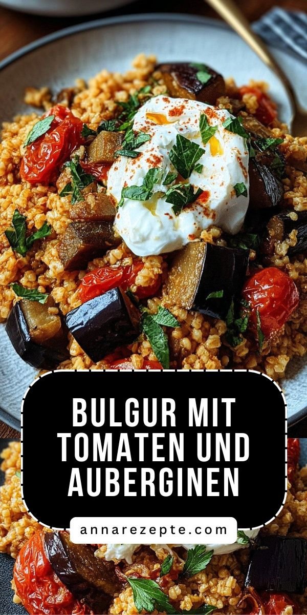 Bulgur mit Tomaten, Auberginen und Joghurt save this recipe