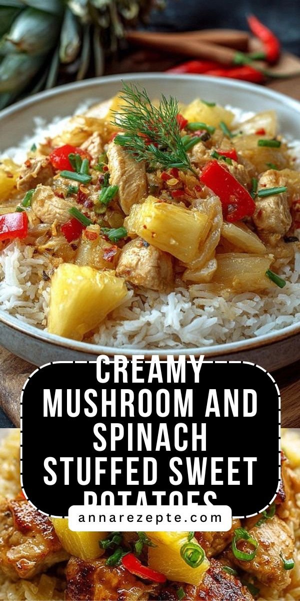 Pineapple Chicken and Rice mit süß-würziger Pfannensauce save this recipe