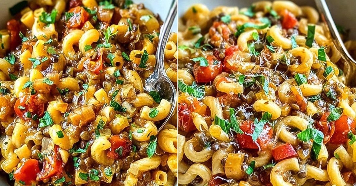 One-Pot-Pasta mit Linsen: Ein herzhaftes Rezept aus einem Topf recipe photo
