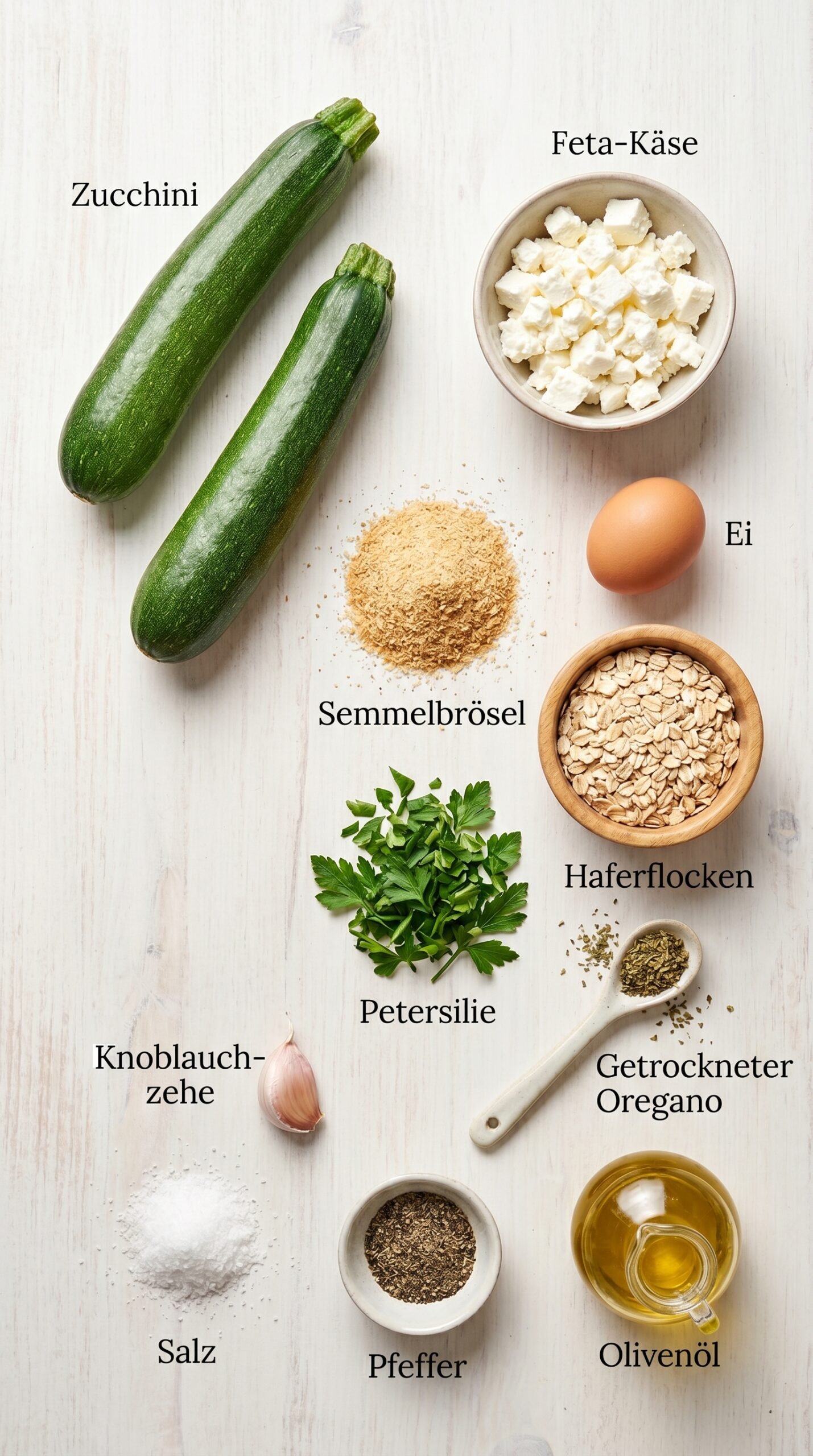 Knusprige Zucchini Feta Bällchen aus dem Ofen die gerade Pinterest erobern recipe ingredients