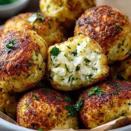 Knusprige Zucchini Feta Bällchen aus dem Ofen die gerade Pinterest erobern extra recipe photo