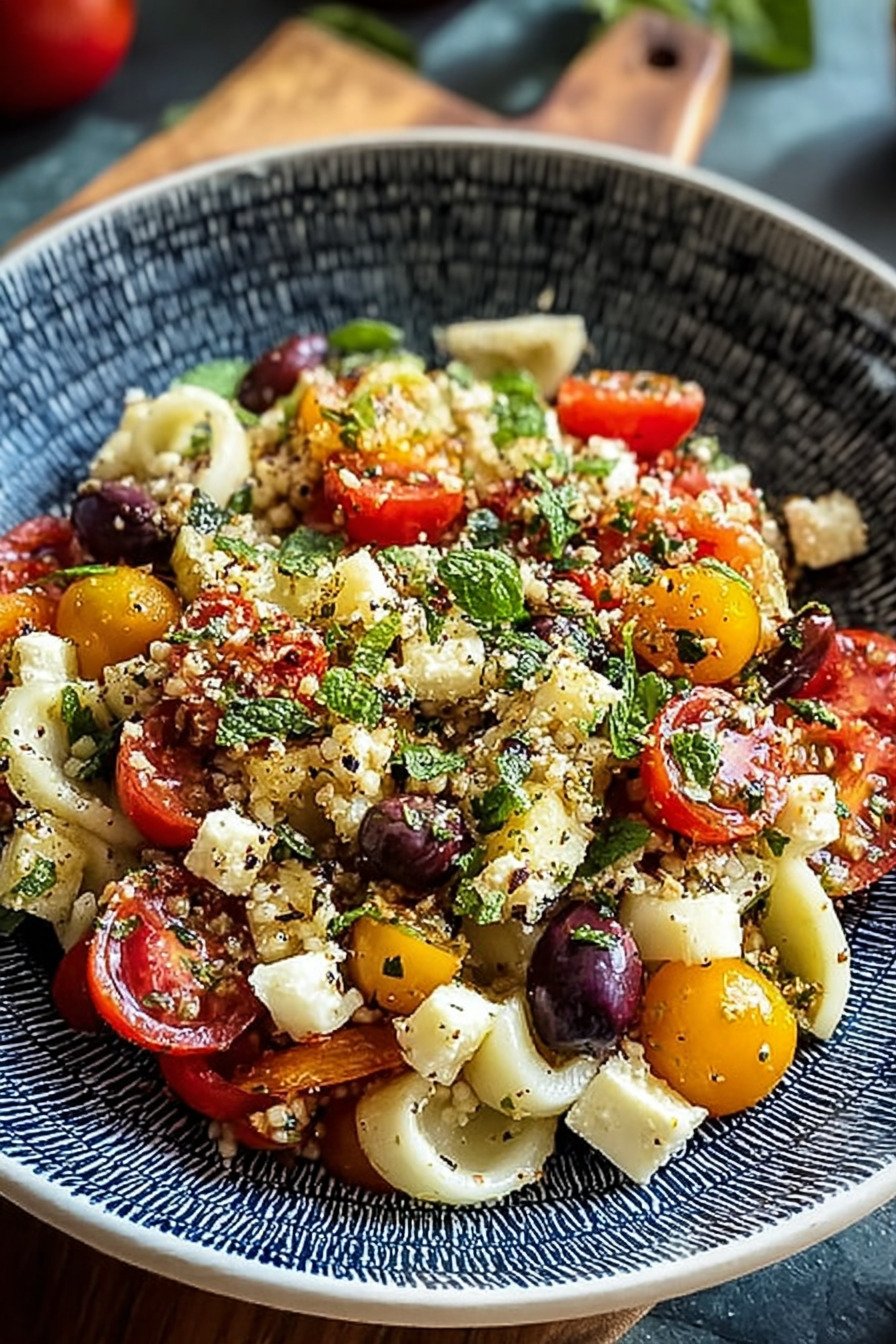Mediterraner Buchweizensalat: Frischer Salat mit Kräutern und Gemüse recipe tips