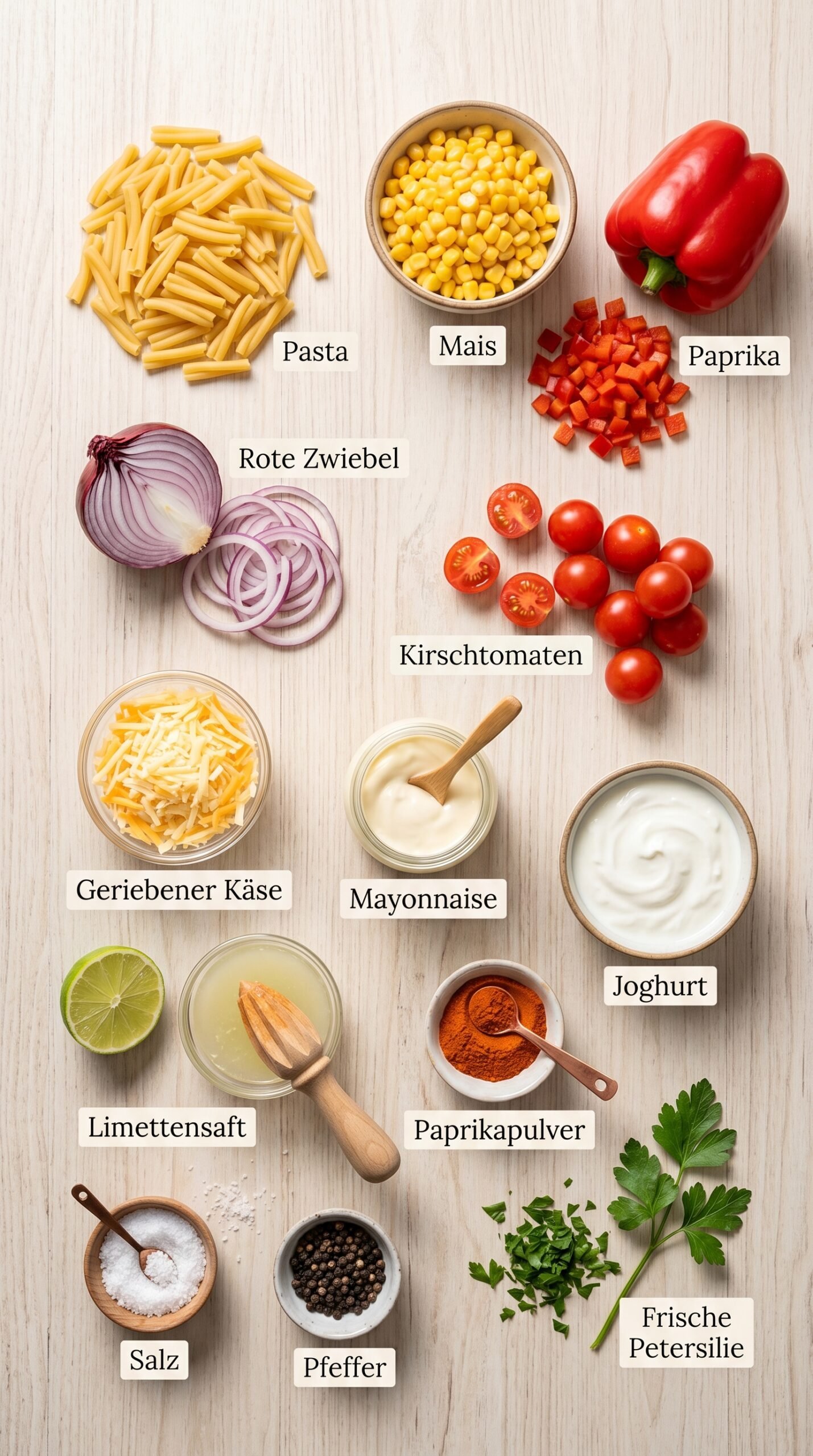 Dieser mexikanische Nudelsalat mit Mais ist das Highlight jeder Grillparty recipe ingredients