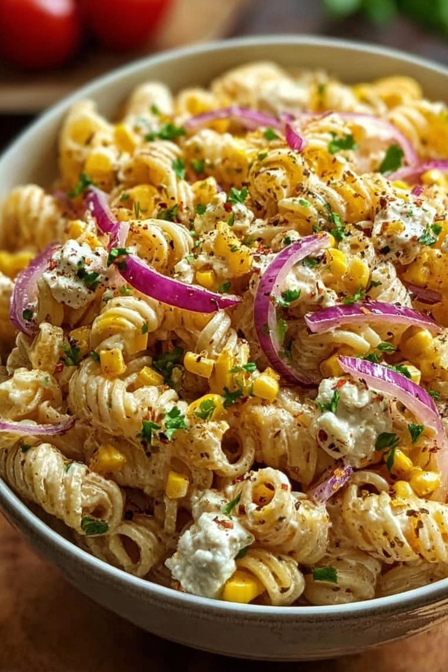 Dieser mexikanische Nudelsalat mit Mais ist das Highlight jeder Grillparty final result