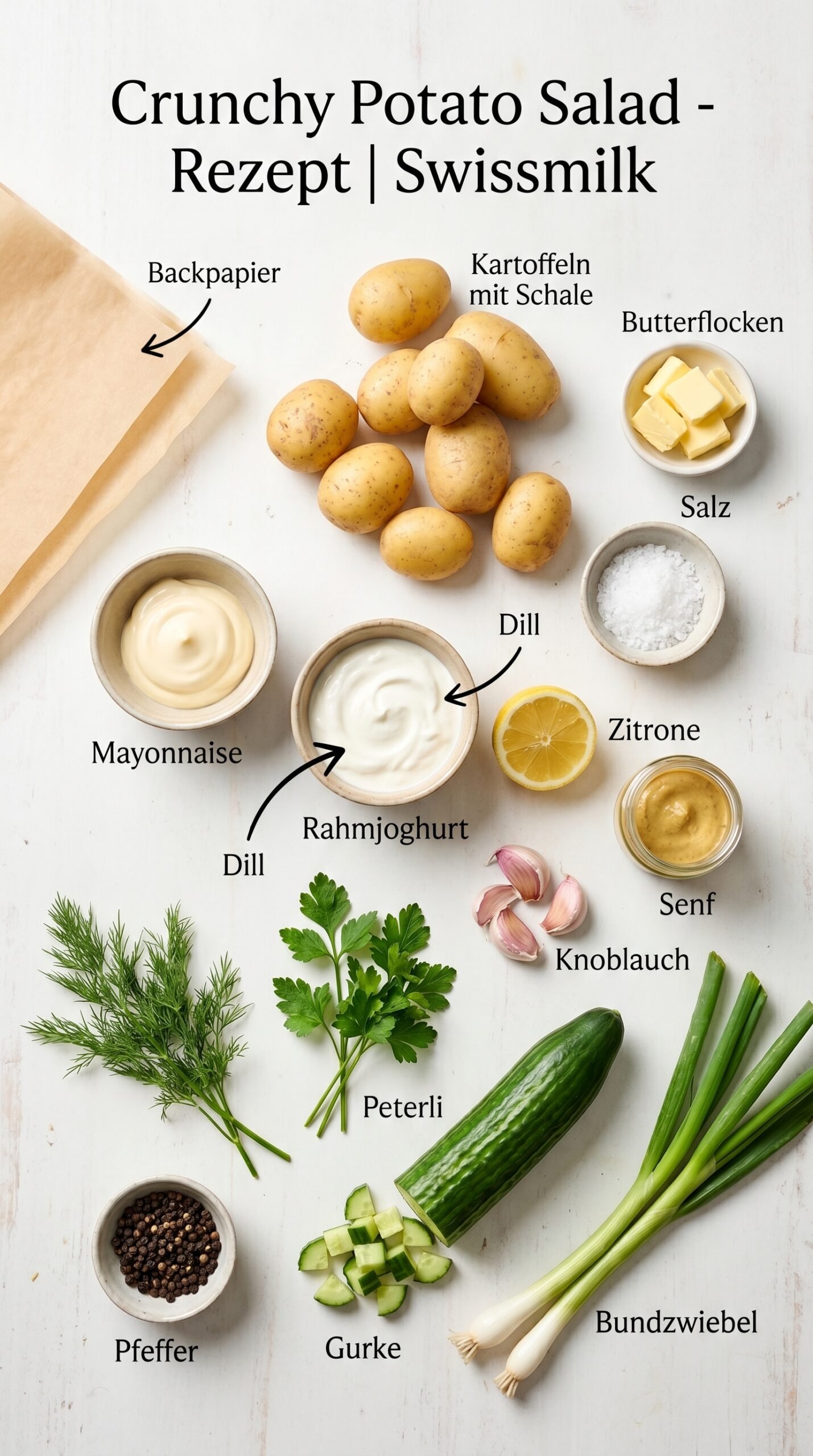 Crunchy Potato Salad – Rezept mit knusprigen Kartoffeln und cremiger Sauce recipe ingredients