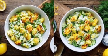 Crunchy Potato Salad – Rezept mit knusprigen Kartoffeln und cremiger Sauce recipe photo