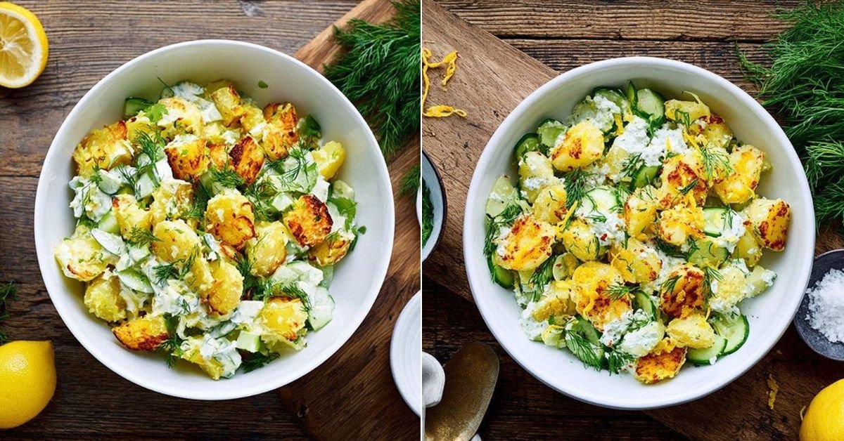 Crunchy Potato Salad – Rezept mit knusprigen Kartoffeln und cremiger Sauce recipe photo