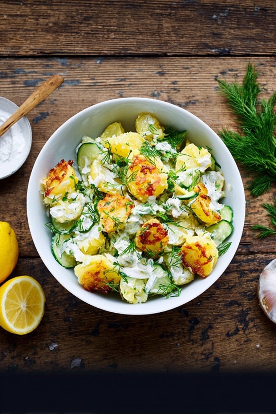 Crunchy Potato Salad – Rezept mit knusprigen Kartoffeln und cremiger Sauce final result